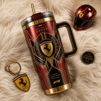 SF Deco Crest - Crimson and Gold Tumbler