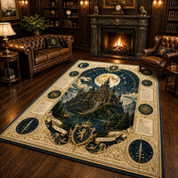 Lux In Tenebris - Moonlit Castle Cartography Rug
