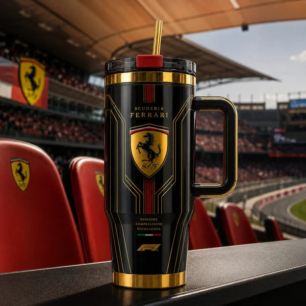 SF in Black and Gold - A Shield-Front Tumbler With Presence - main