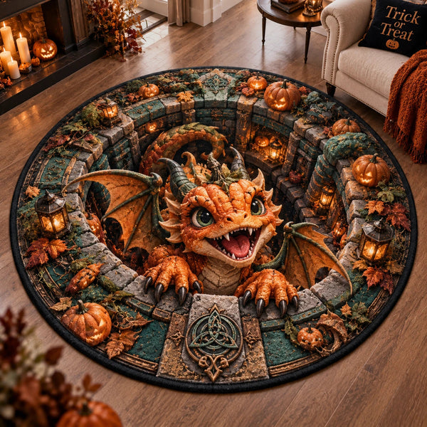 Hearth Guardian - An Autumn Dragon at the Center of the Floor - main