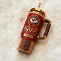 KC Heritage - Arrowhead Crest Tumbler in Red and Gold