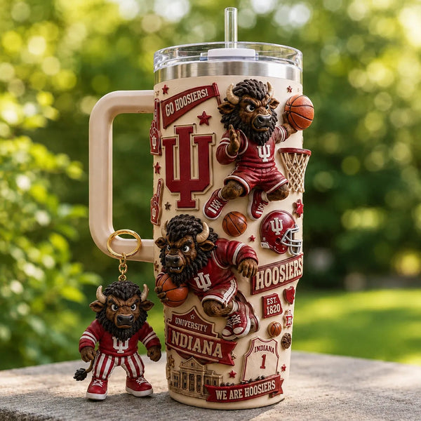 IU Crimson Court - Dynamic Mascot Wraparound Tumbler - main